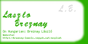 laszlo breznay business card
