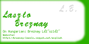 laszlo breznay business card